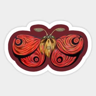 red moth Sticker